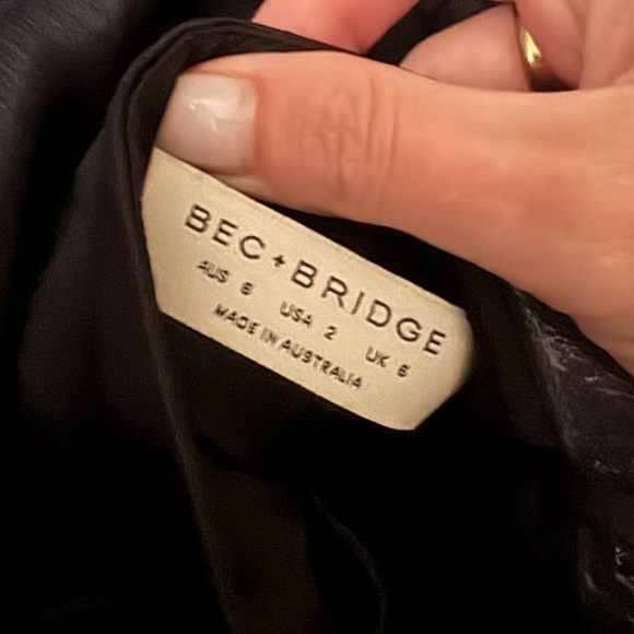 Bec + Bridge BE MINE STRAPLESS MIDI DRESS - BLACK USA 2/AUS 6 - Picture 4 of 4